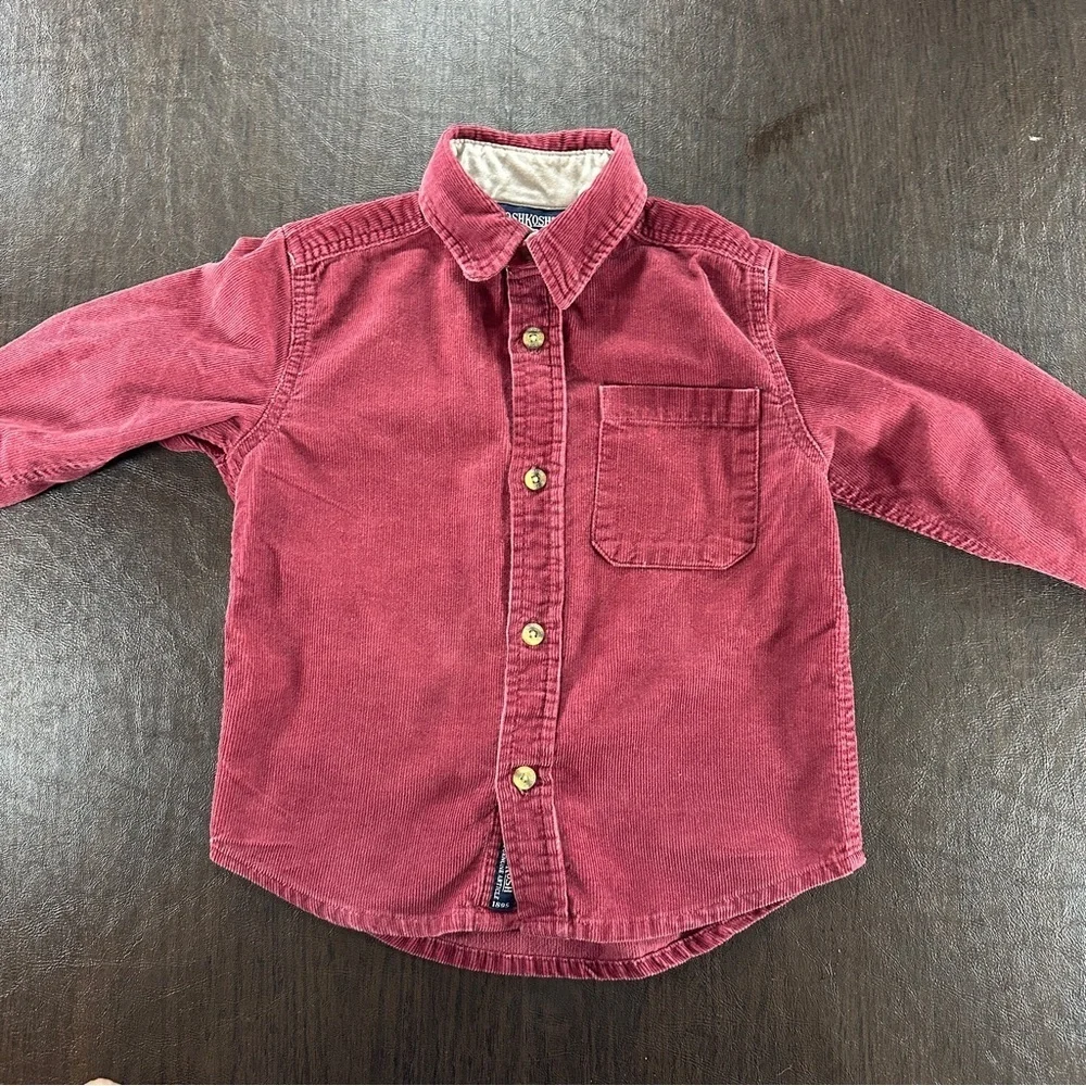 OshKosh B'gosh Kids Corduroy Button-Up Shirt - Burgundy